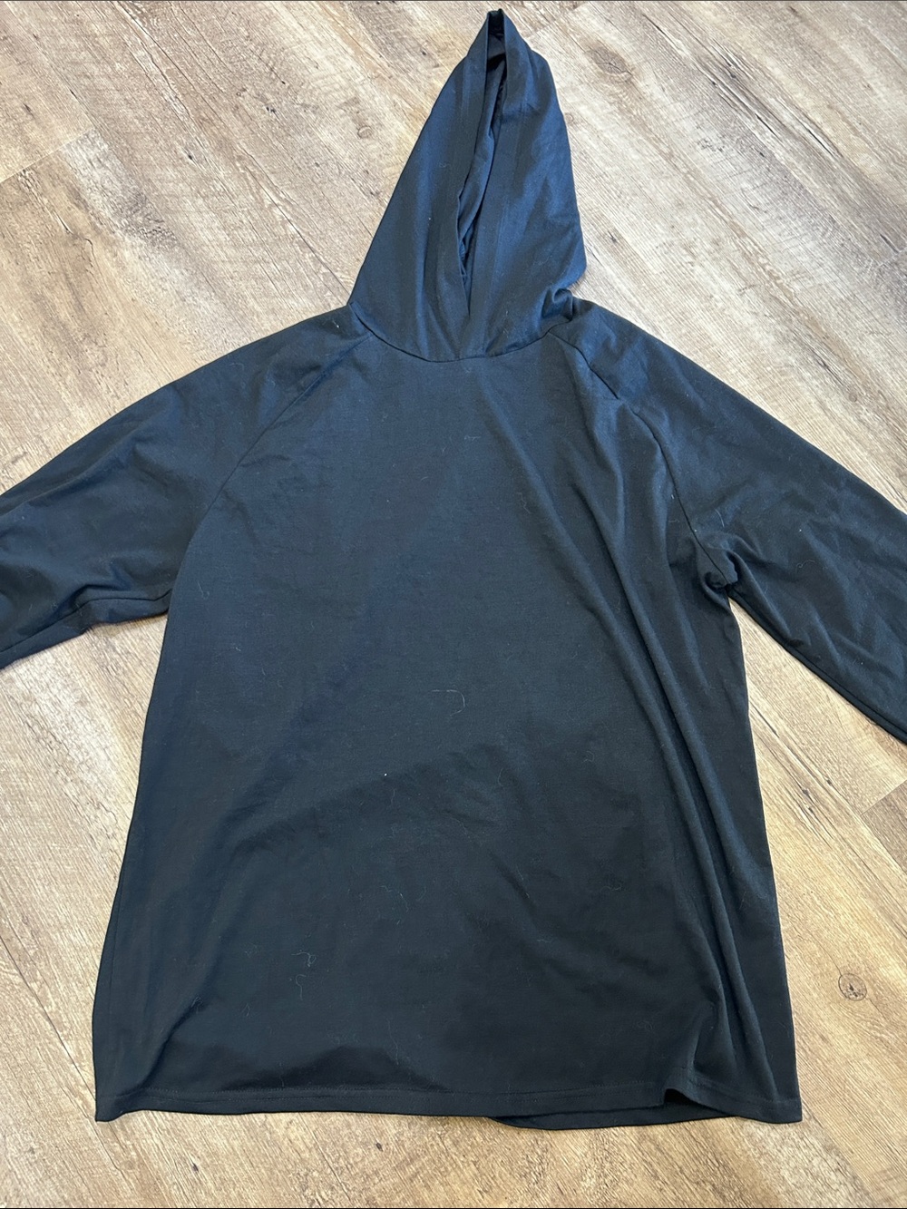 Men's Black Hoodie - Classic Lightweight Pullover